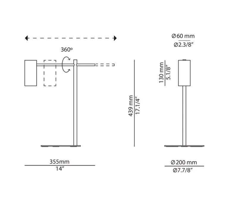 Lampe*Estiluz Lampe à poser, Cyls, M-3907, , L35,5cm, H43,9cm - beige