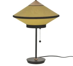 Lampe à poser, Cymbal, jaune or, Ø35cm, H48cm - Forestier