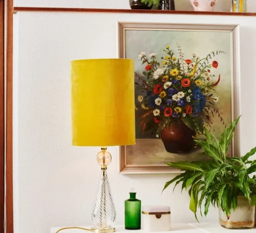 Lampe à poser, D Rosyta, jaune, Ø30cm, H87cm - Ebb and Flow