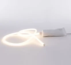Lampe*Seletti Lampe à poser, Daily Glow Toothpaste, , LED, 3000K, 1350lm, L23cm, H6cm - tube de dentifrice, blanc