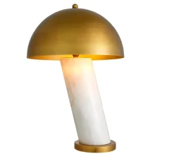 Lampe*Eichholtz Lampe à poser, Daniel, , L50cm, H74cm - marbre blanc, laiton antique