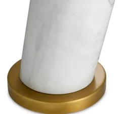 Lampe*Eichholtz Lampe à poser, Daniel, , L50cm, H74cm - marbre blanc, laiton antique