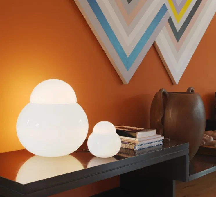 Lampe à poser, Daruma Grande, blanc, Ø40cm, H42cm - Fontana Arte
