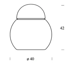 Lampe à poser, Daruma Grande, blanc, Ø40cm, H42cm - Fontana Arte