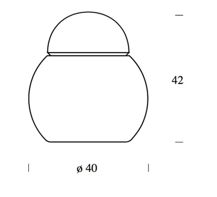 Lampe à poser, Daruma Grande, blanc, Ø40cm, H42cm - Fontana Arte