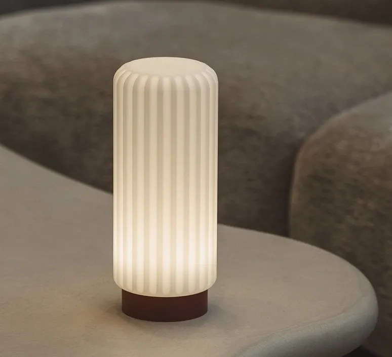 Lampe*Atelier Pierre Lampe à poser, Dentelles H29, , IP65, LED, 3000K, 100lm, Ø12cm, H29cm - terra