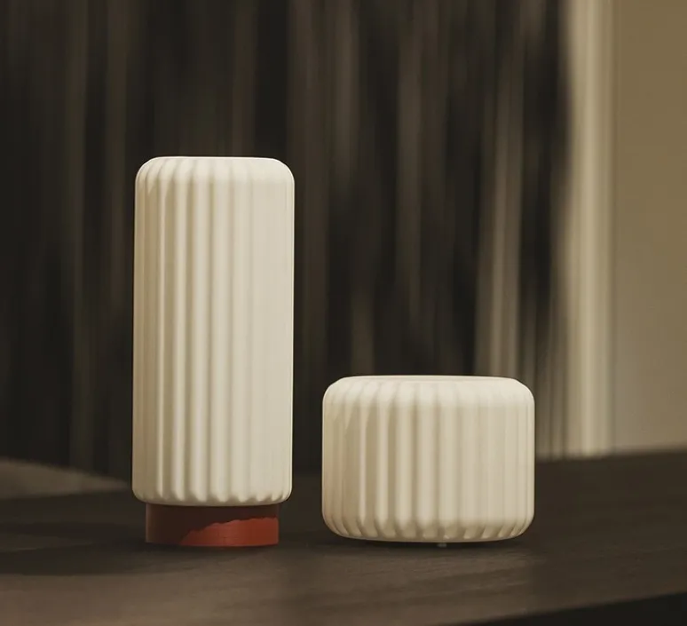 Lampe*Atelier Pierre Lampe à poser, Dentelles H29, , IP65, LED, 3000K, 100lm, Ø12cm, H29cm - terra