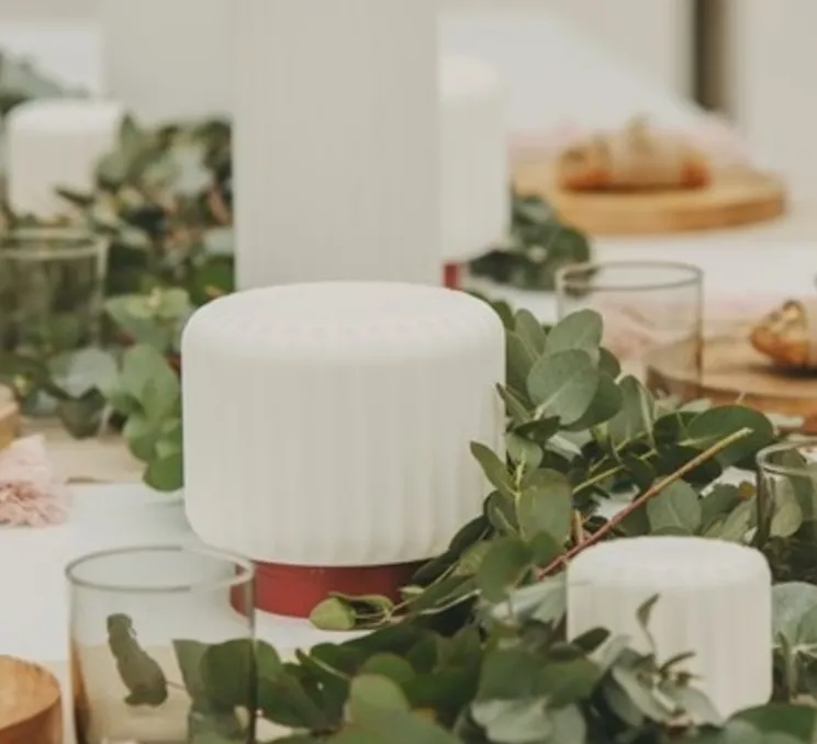 Lampe à poser, Dentelles H15, terra, IP65, Ø16cm, H15cm - Atelier Pierre