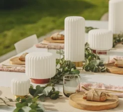 Lampe à poser, Dentelles H15, terra, IP65, Ø16cm, H15cm - Atelier Pierre