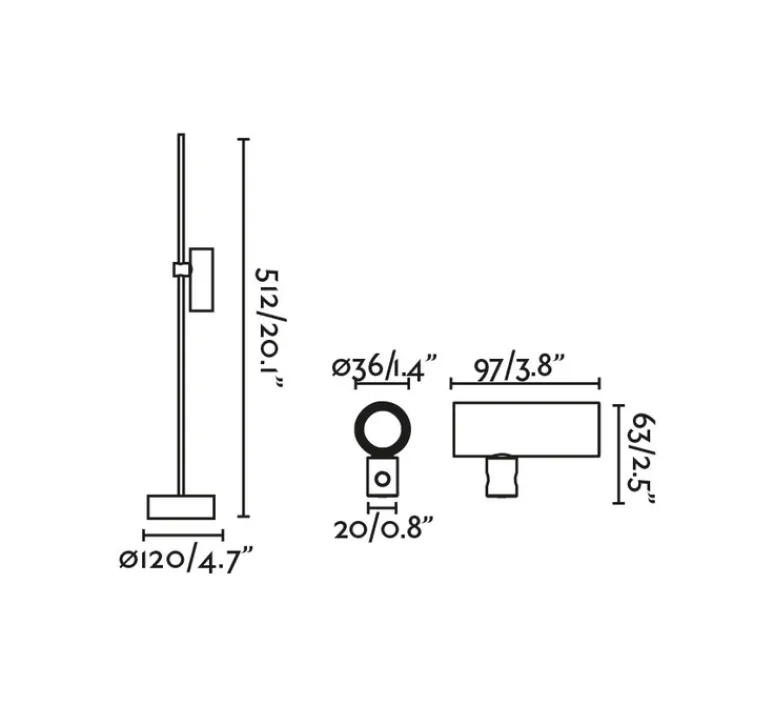 Lampe*Faro lampe à poser d'extérieur, Clap 512, , IP65, LED, 3000K, 524 lm, Ø12cm, H51,2cm - noir