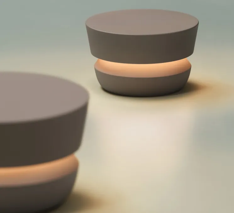 Lampe à poser, d'extérieur, Dots Outdoor, 4700, beige, IP65, LED, dim, 2700K, 1445 lm, Ø20cm, H9cm - Vibia