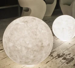 Lampe*In-es.artdesign Lampe à poser, d'extérieur, Ex.Moon 1, , IP65, Ø50cm, H50cm - blanc