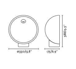 Lampe*Faro Lampe à poser, d'extérieur, Gaia, , IP55, LED, 2700K, 214 lm, L35cm, H35cm - beige