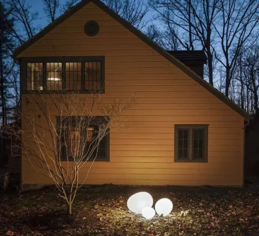 Lampe à poser, d'extérieur, Gregg Outdoor large, blanc, IP65, L47cm, H40cm - Foscarini