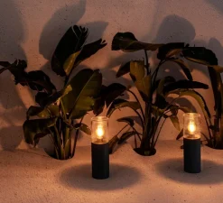 Lampe*Faro Lampe à poser, d'extérieur, Kila 400, , IP65, Ø12cm, H40cm - gris foncé