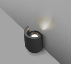 Lampe à poser, d'extérieur, NOBORU, gris foncé, IP65, LED, 3000K, 690lm, Ø15,3cm, H17cm - Faro