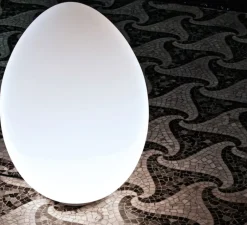 Lampe*Fontana Arte Lampe à poser d'extérieur, Uovo Grande, , IP65, Ø43cm, H62cm - blanc