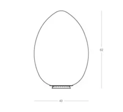 Lampe*Fontana Arte Lampe à poser d'extérieur, Uovo Grande, , IP65, Ø43cm, H62cm - blanc