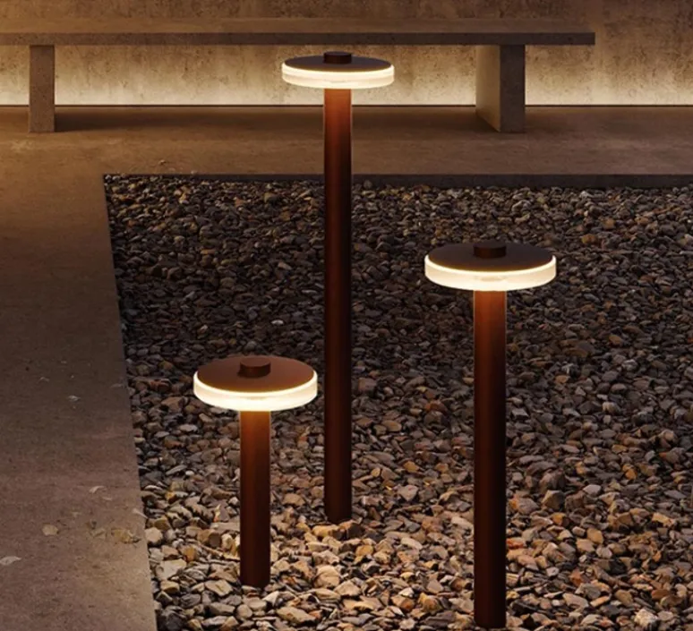 Lampe*Panzeri Lampe à poser, d'extérieur, Venexia corten 95, , IP65, LED, 2700K, 594 lm, Ø22cm, H95cm - Marron-orangé