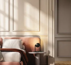 Lampe à poser, Diane - Jacques Adnet, noir mate, vert alpin, L32cm, H29cm - Lumen Center Italia