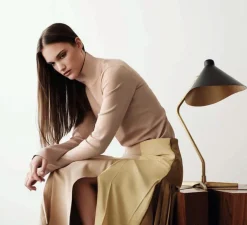 Lampe à poser, Dino, noir, L25cm, H57cm - Gong