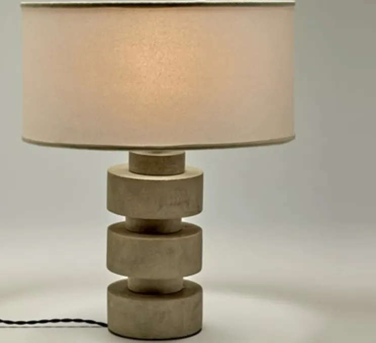 Lampe à poser, Disc lamp, béton, blanc, Ø38cm, H50cm - Serax