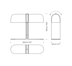 Lampe*Santa & Cole Lampe à poser, Duo, , L35,8cm, H27,5cm - blanc