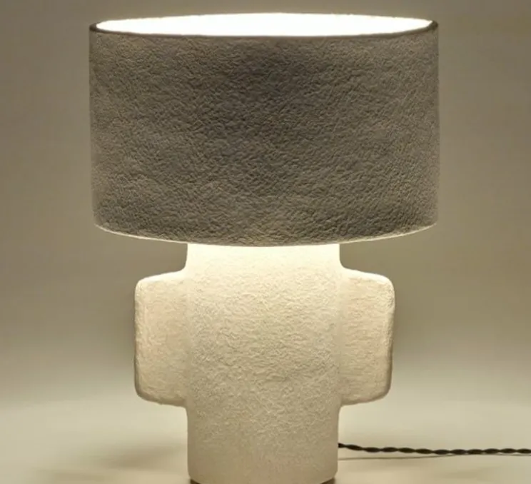 Lampe à poser, Earth, abat-jour ovale, blanc, L36cm, H54cm - Serax