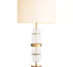 Lampe à poser, East, Laiton antique, verre transparent, L45cm, H78cm - Eichholtz
