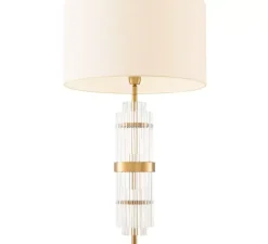 Lampe à poser, East, Laiton antique, verre transparent, L45cm, H78cm - Eichholtz