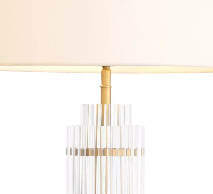 Lampe à poser, East, Laiton antique, verre transparent, L45cm, H78cm - Eichholtz