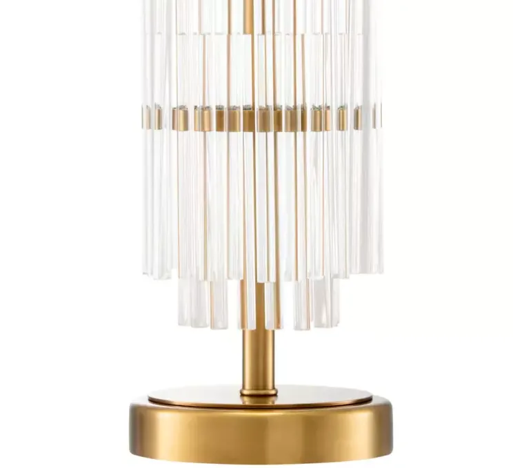 Lampe à poser, East, Laiton antique, verre transparent, L45cm, H78cm - Eichholtz