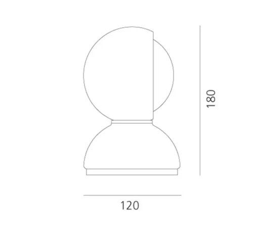 Enfants|Lampe*Artemide Lampe à poser, Eclisse, , Ø12cm, H18cm - miroir
