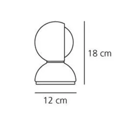 Lampe*Artemide Lampe à poser, Eclisse, , Ø12cm, H18cm - orange