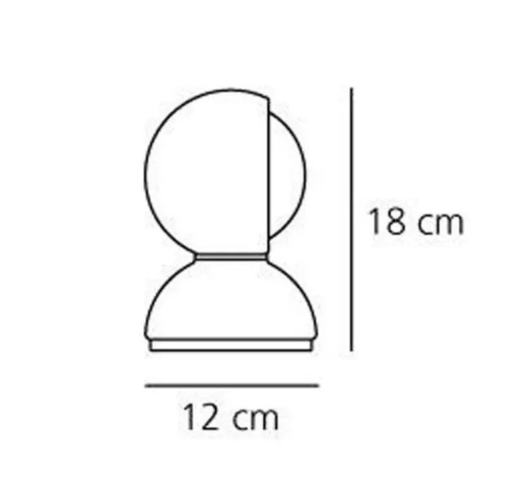 Lampe à poser, Eclisse, rouge, Ø12cm, H18cm - Artemide