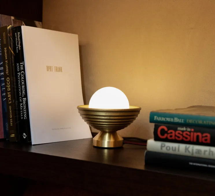 Lampe à poser, Eos, laiton brossé, Ø15,7cm, H14,3cm - Bert franck