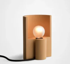 Lampe à poser, Esse, Ambre jaune, L12cm, H16cm - Plato Design