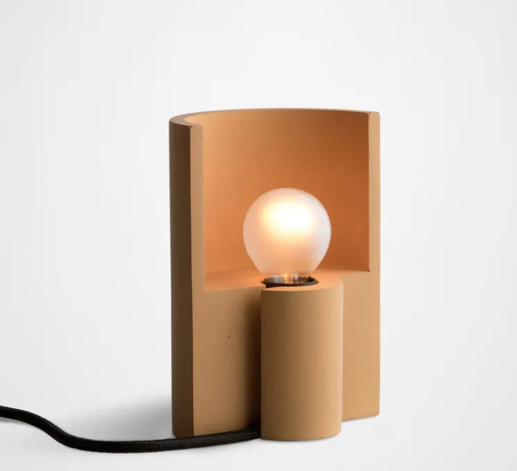 Lampe à poser, Esse, Ambre jaune, L12cm, H16cm - Plato Design