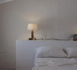 Lampe à poser, FAD Menor, bois, blanc, Ø26cm, H42cm - Santa & Cole