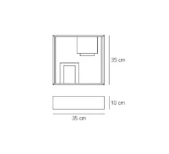 Lampe*Artemide Lampe à poser, Fato, , H35cm, L35cm - blanc