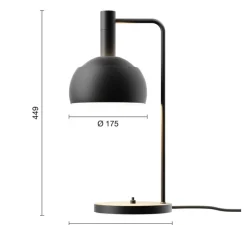 Lampe à poser, FJ Elements 175, noir, L23cm, H45cm - Louis Poulsen