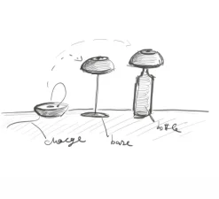 Lampe*Axolight Lampe à poser, Float, , IP55, Ø13,5cm, H34,7cm - blanc