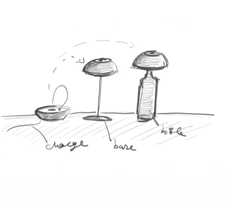 Lampe*Axolight Lampe à poser, Float, , IP55, Ø13,5cm, H34,7cm - blanc