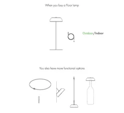 Lampe à poser, Float, bleu et blanc, IP55, LED, dim, 2700K, 200 lm, Ø13,5cm, H34,7cm - Axolight