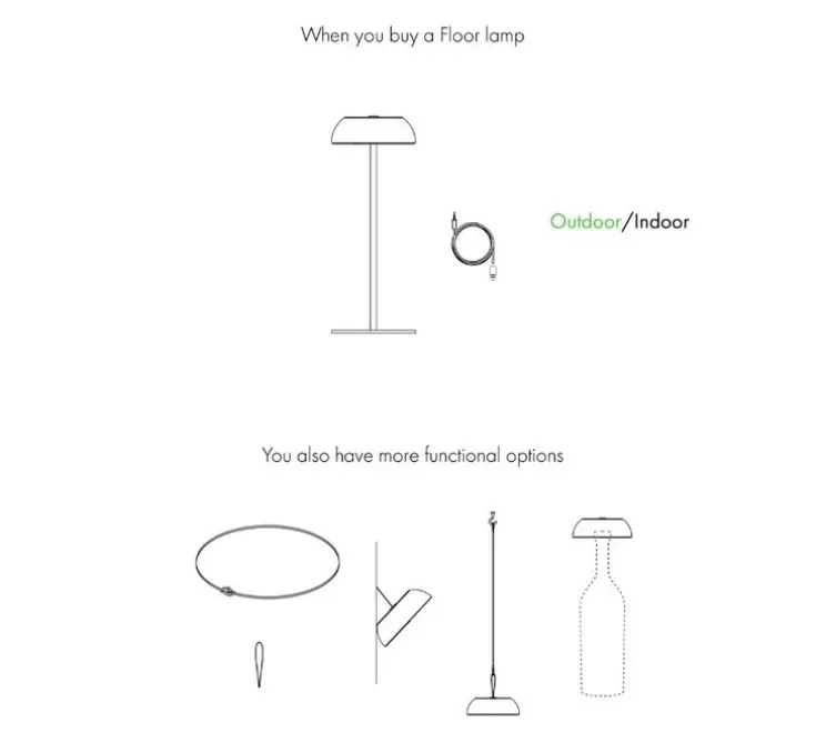 Lampe à poser, Float, bleu et blanc, IP55, LED, dim, 2700K, 200 lm, Ø13,5cm, H34,7cm - Axolight