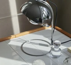 Lampe à poser, Flowerpot VP4, chrome plaqué, Ø23cm, H36cm - Andtradition