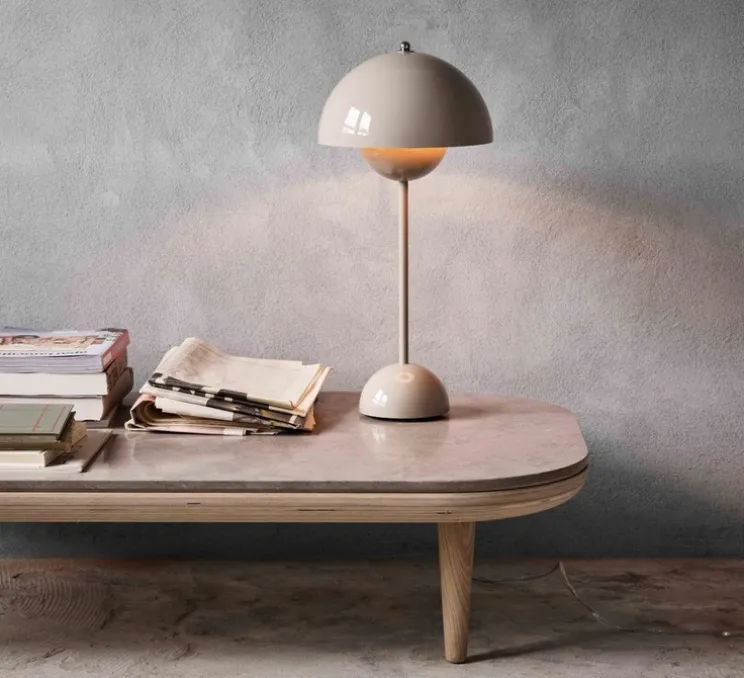 Lampe à poser, Flowerpot VP3, gris beige, Ø23cm, H50cm - Andtradition