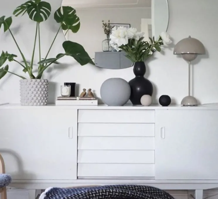 Lampe à poser, Flowerpot VP3, gris beige, Ø23cm, H50cm - Andtradition