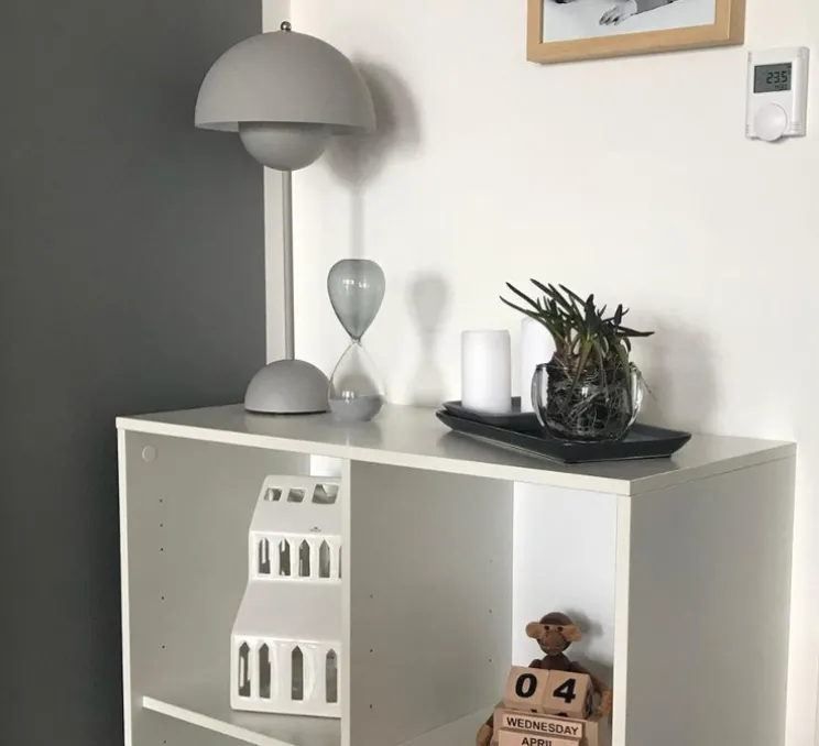 Lampe à poser, FlowerPot VP3, gris mat, Ø23cm, H50cm - Andtradition