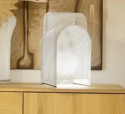 Lampe*Alma light Lampe à poser, Fold In, , L16cm, H31cm - blanc